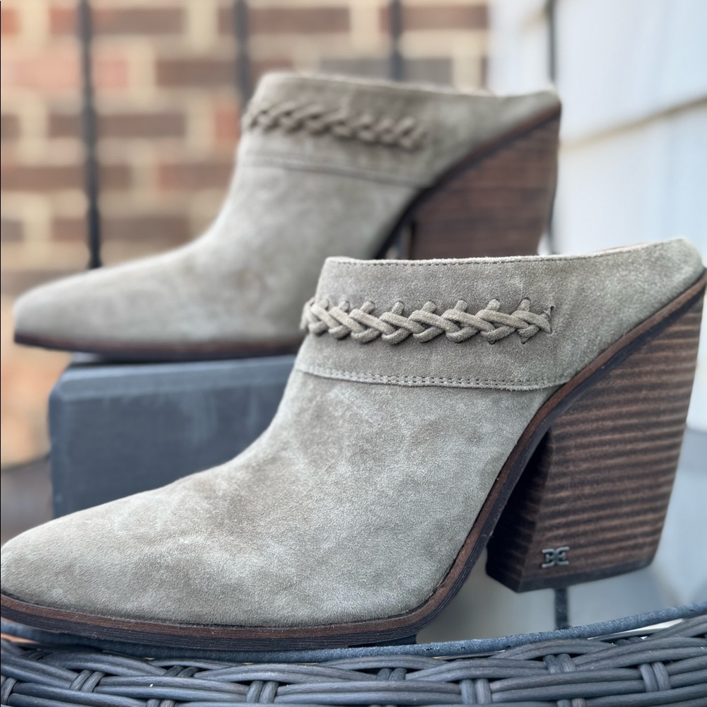 ✅NEW Sam Edelman Western Bootie Desert Olive sz 10